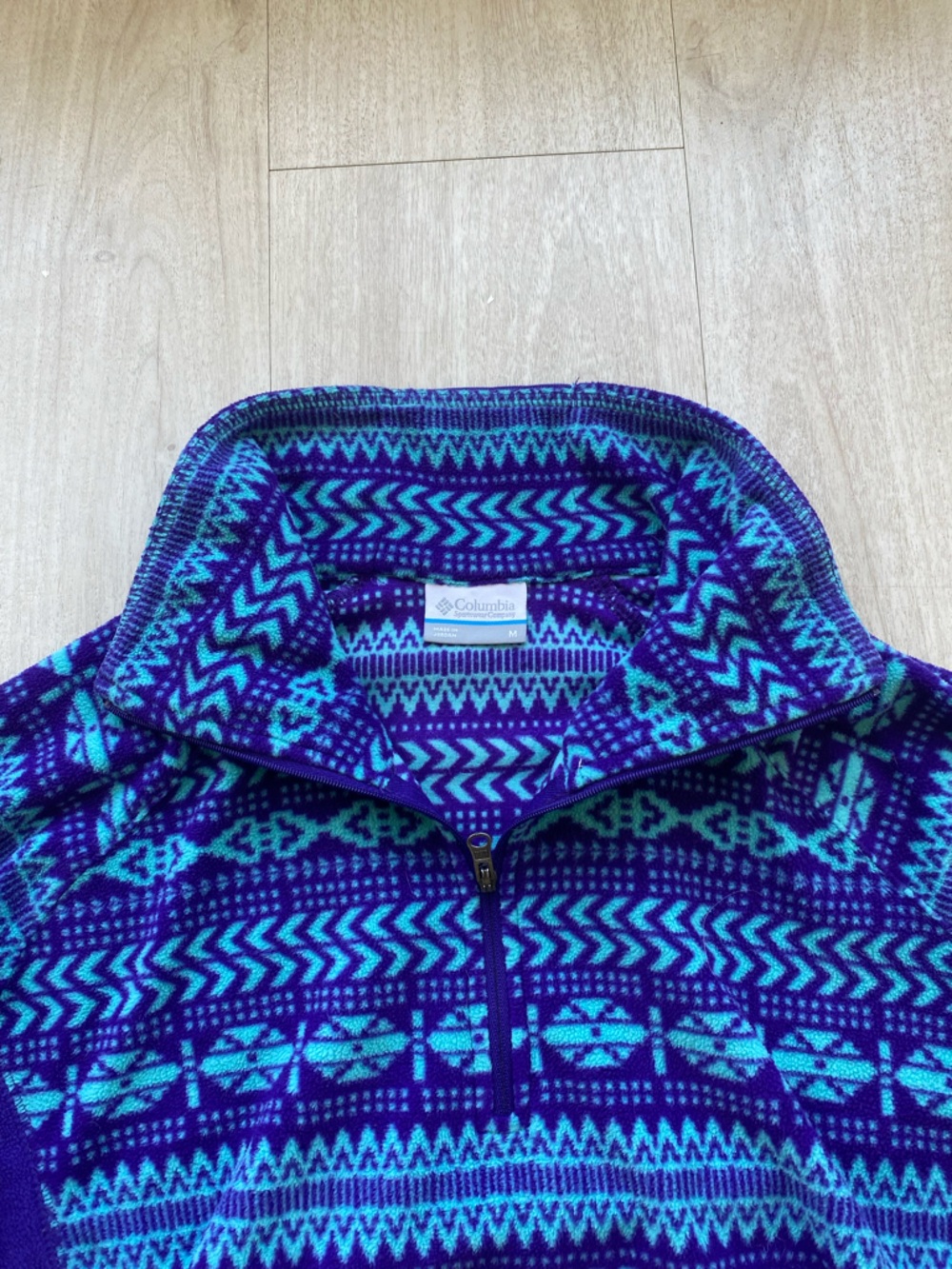 Columbia Sportswear Women's Medium Purple Teal Isle Fleece Quarter Zip Pullover - Picture 4 of 13
